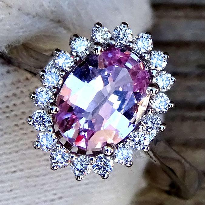 pink sapphire diamond ring - Shilat