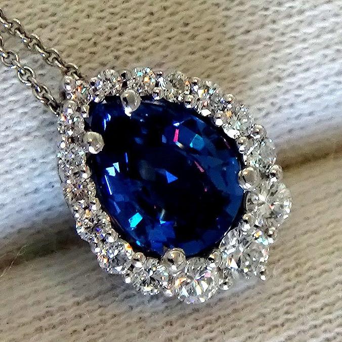 sapphire diamond pendant - Shilat