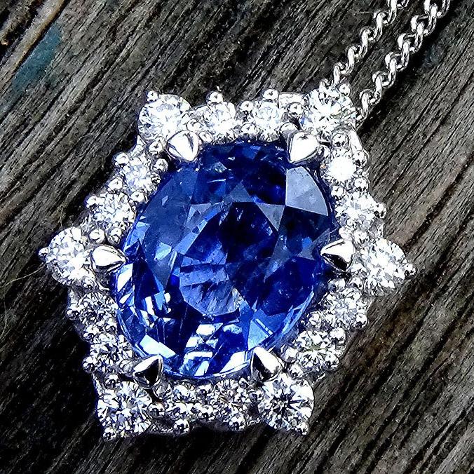  Sapphire Necklace 14k - Shilat