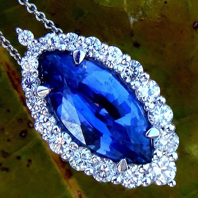 sapphire pendant gold 14k - Shilat