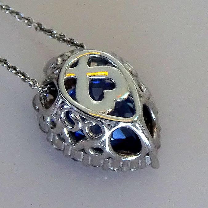 sapphire pendant 14k - Shilat