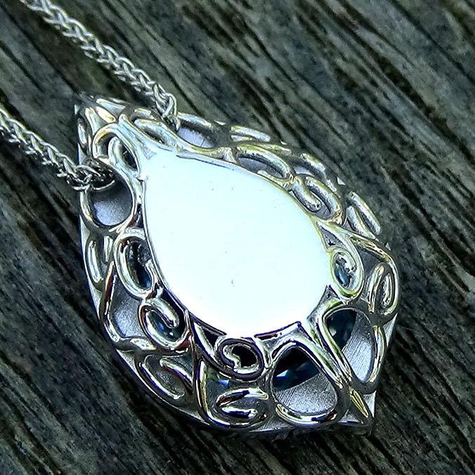 Teardrop Aquamarine Pendant - Shilat 