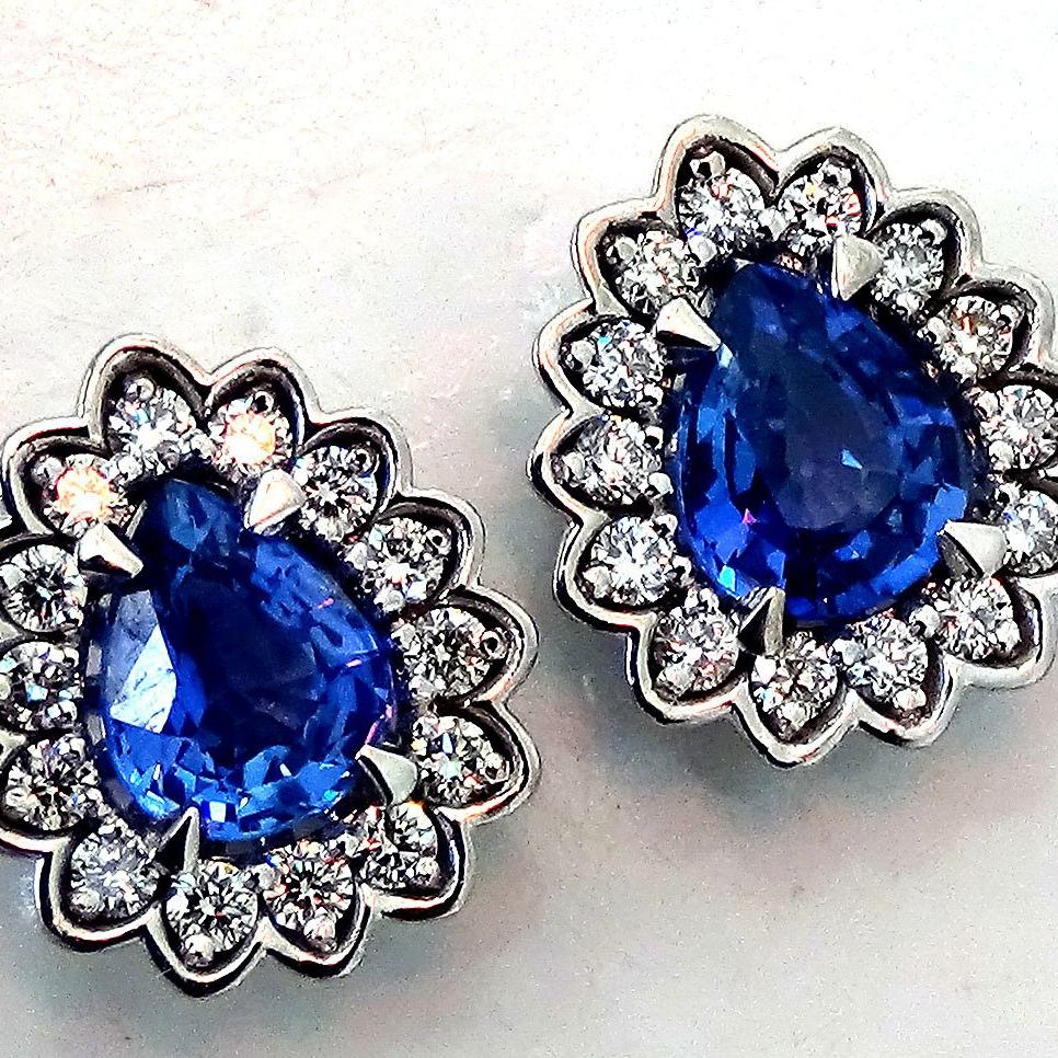 sapphire earrings blue - Shilat