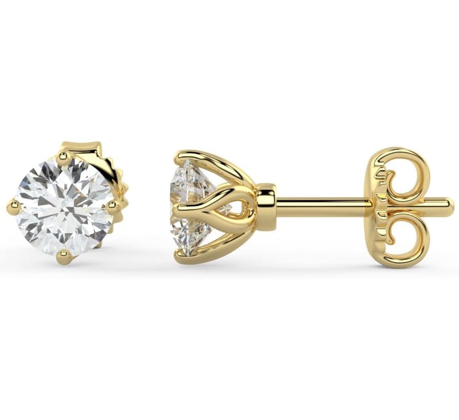 Lab grown diamond studs earrings - Shilat 