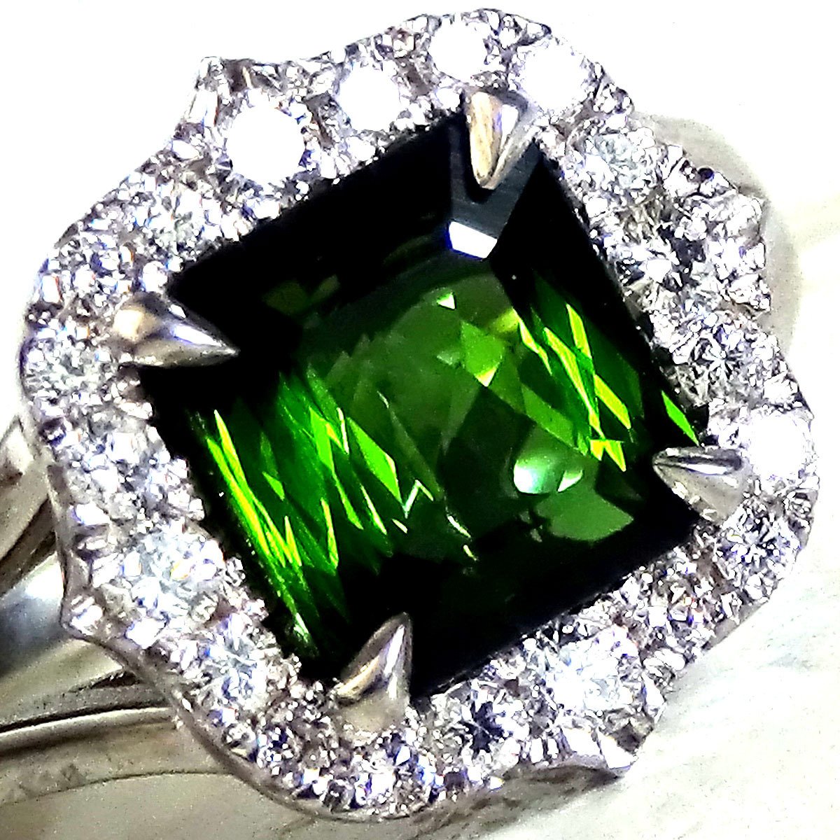 green tourmaline ring