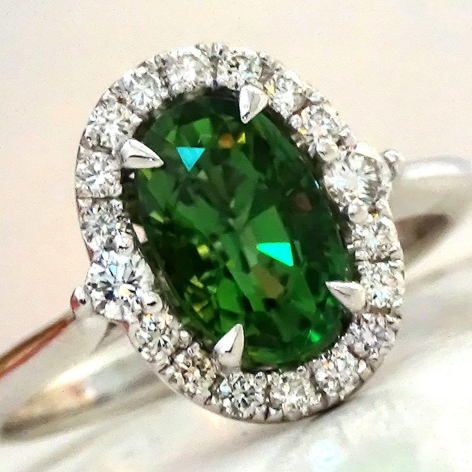 14k green tourmaline ring 