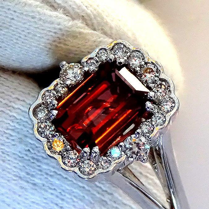 gold 14k pink tourmaline ring