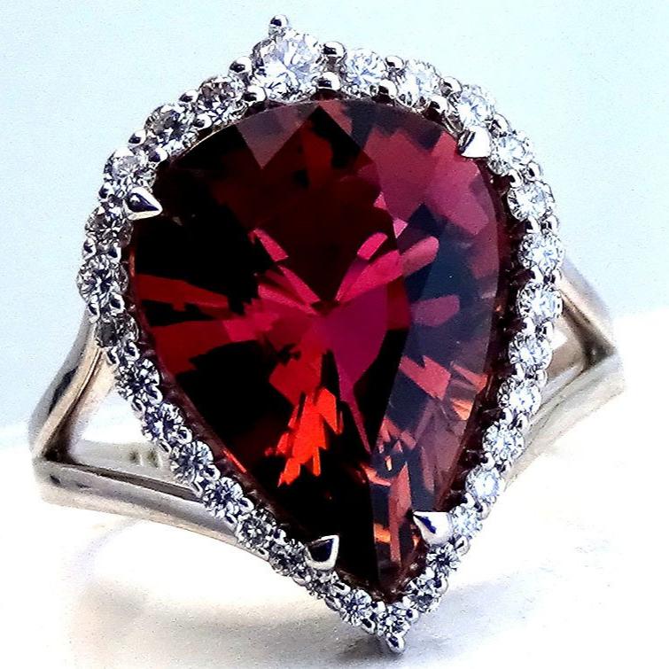 gold Pink tourmaline ring - Shilat