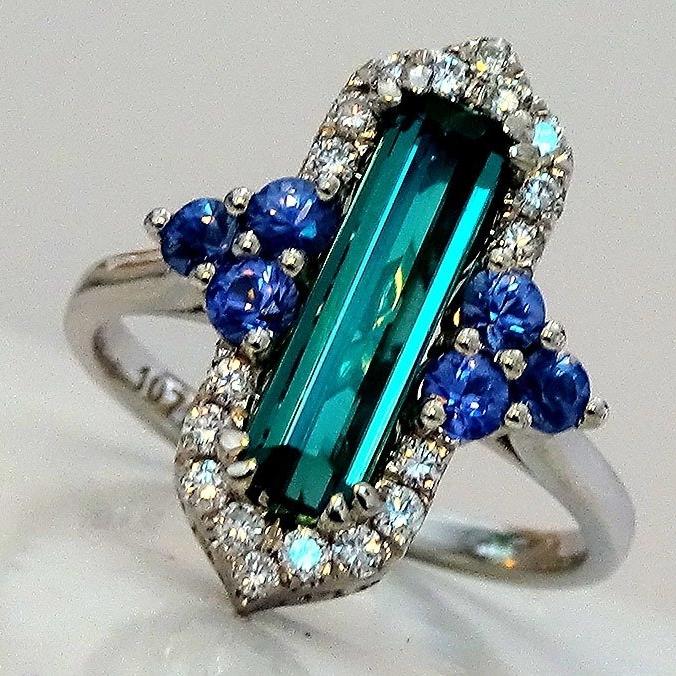 Neon Blue Tourmaline Ring - Shilat