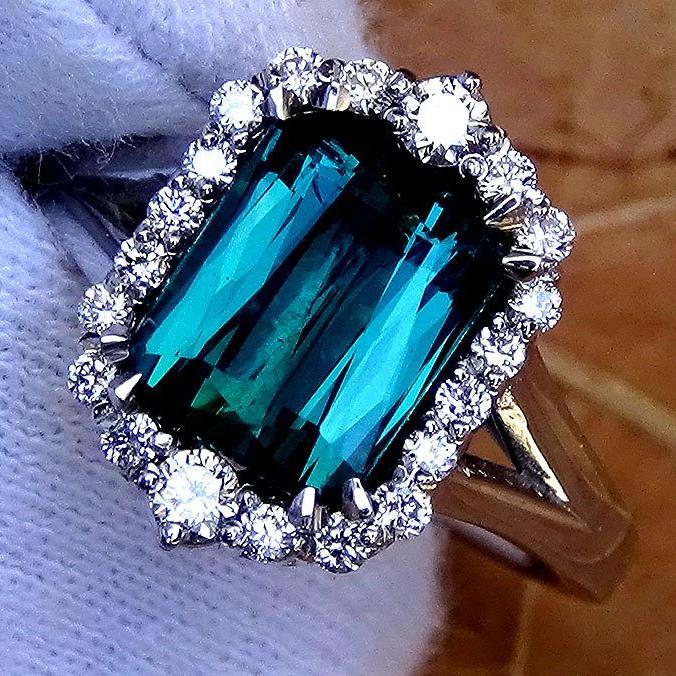 Indicolite Blue Tourmaline Ring - Shilat 