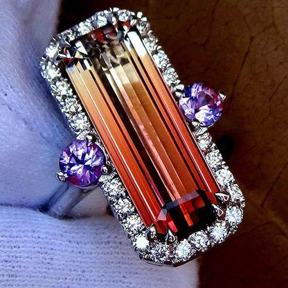 Watermelon Tourmaline Ring - Shilat 