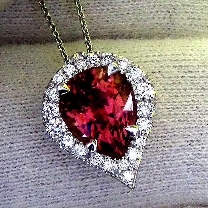 Pink Tourmaline Pendant - Shilat 