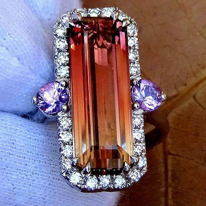 Watermelon Tourmaline Ring - Shilat 