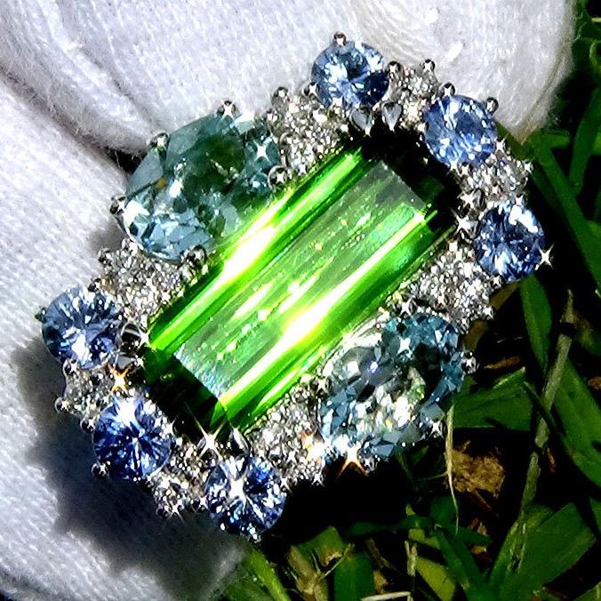 green tourmaline ring - Shilat