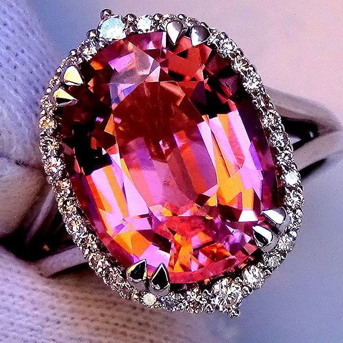 Pink tourmaline 14kt ring - Shilat