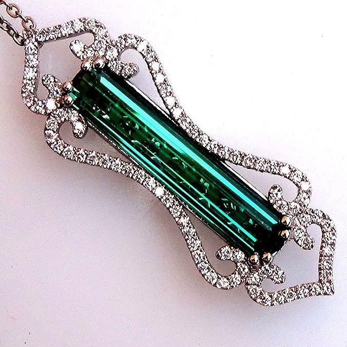 tourmaline 14kt pendant - Shilat