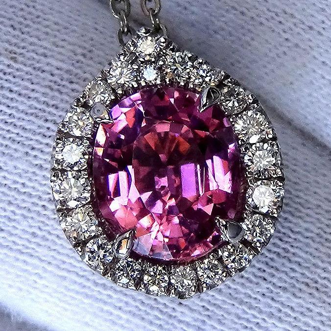 pink tourmaline pendant - Shilat