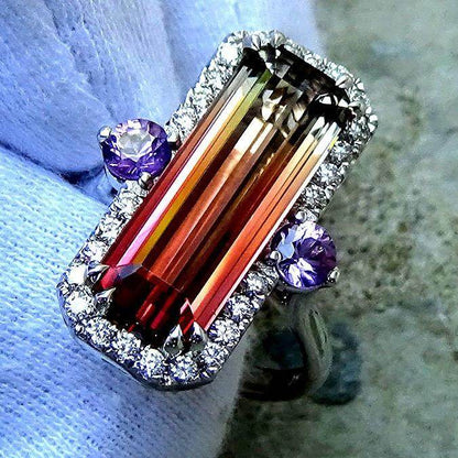 Watermelon Tourmaline Ring - Shilat 