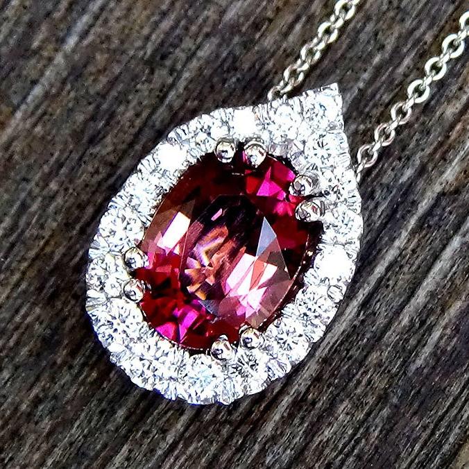 pink tourmaline Necklace - Shilat