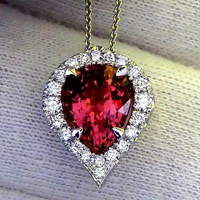 Pink Tourmaline Pendant - Shilat 